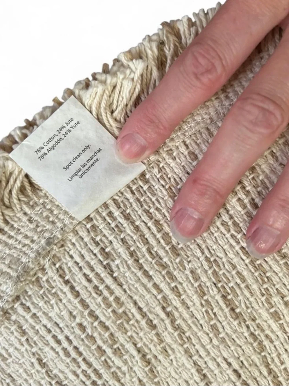 Neutral Fringe Round Placemat - Cream Table Linen